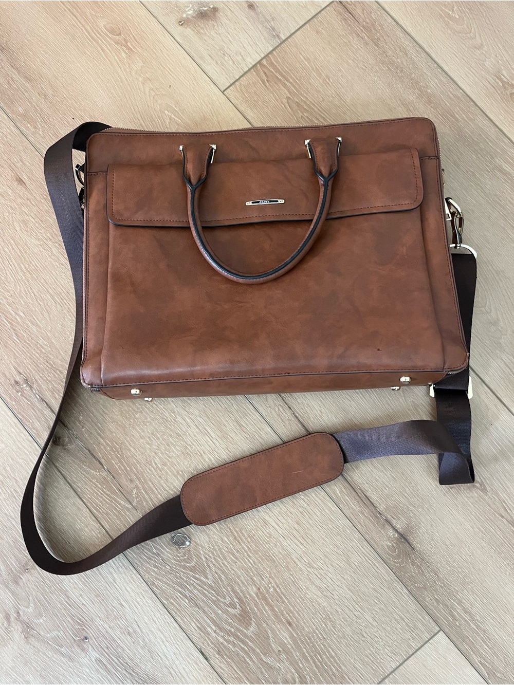 Men/Women Brown Laptop Briefcase Bag